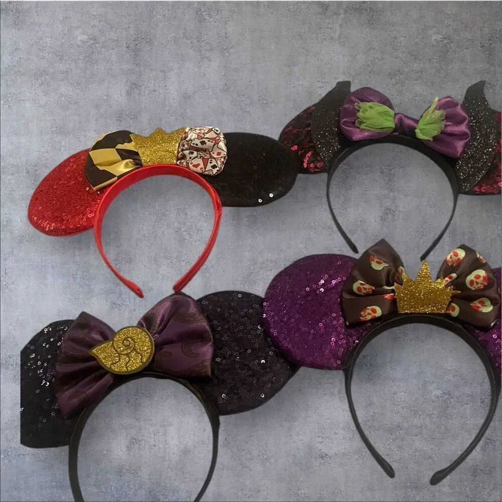 Disney 100th Anniversary Villains 4 Piece Ear Headband Set